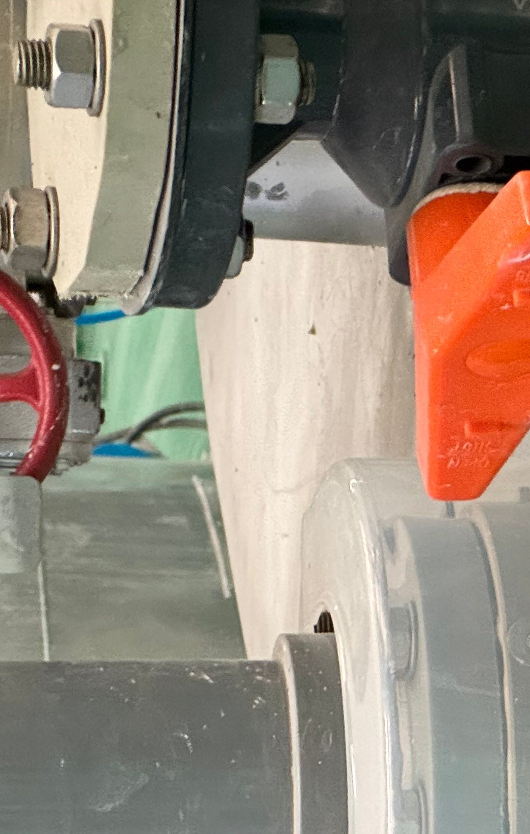 Multi-valve manifold on a PVC pipe rack